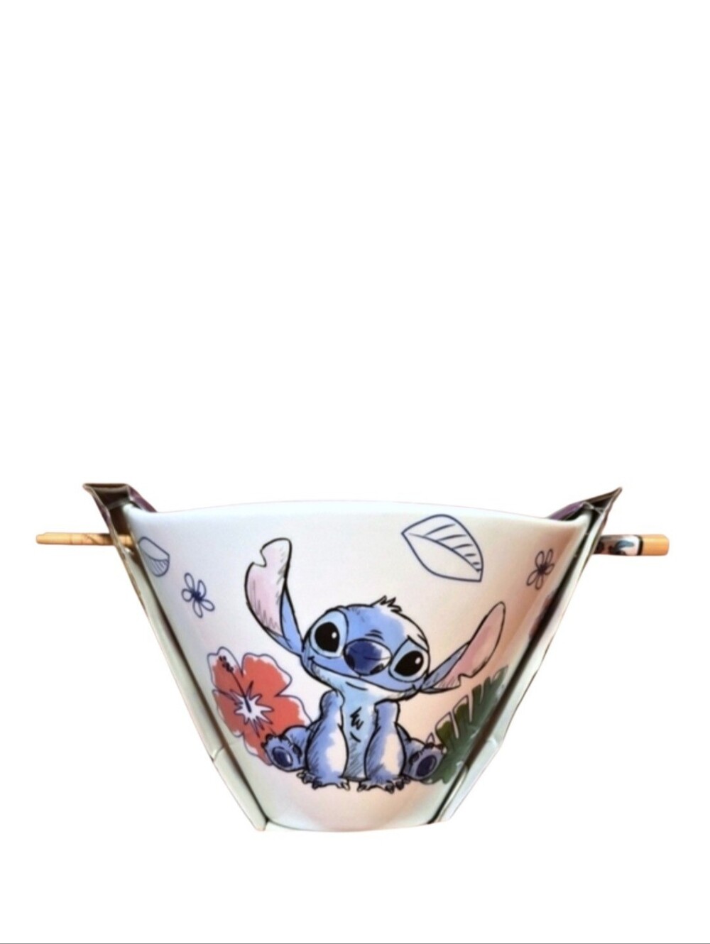 🌺 Disney's Stitch 16oz. Sketch Hibiscus Ramen Noodle Bowl, Tropical (NEW!)